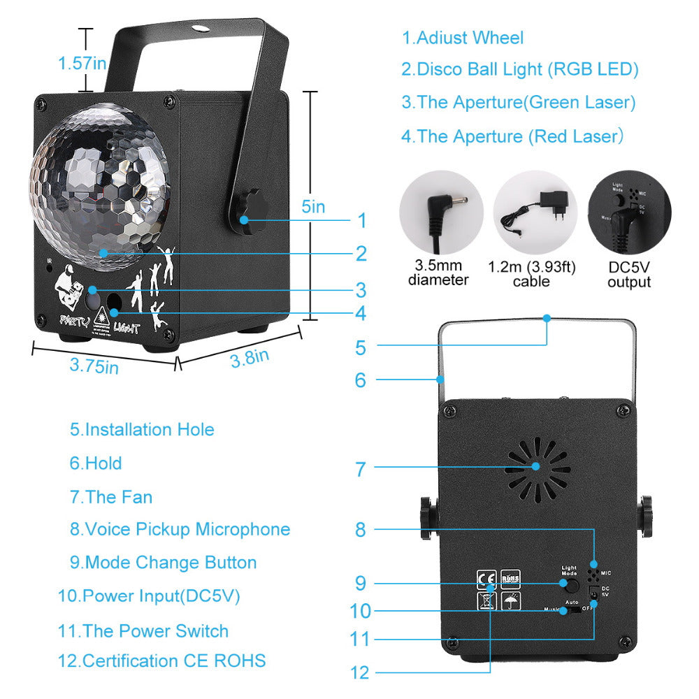 Laser Light Wireless Bluetooth Speaker