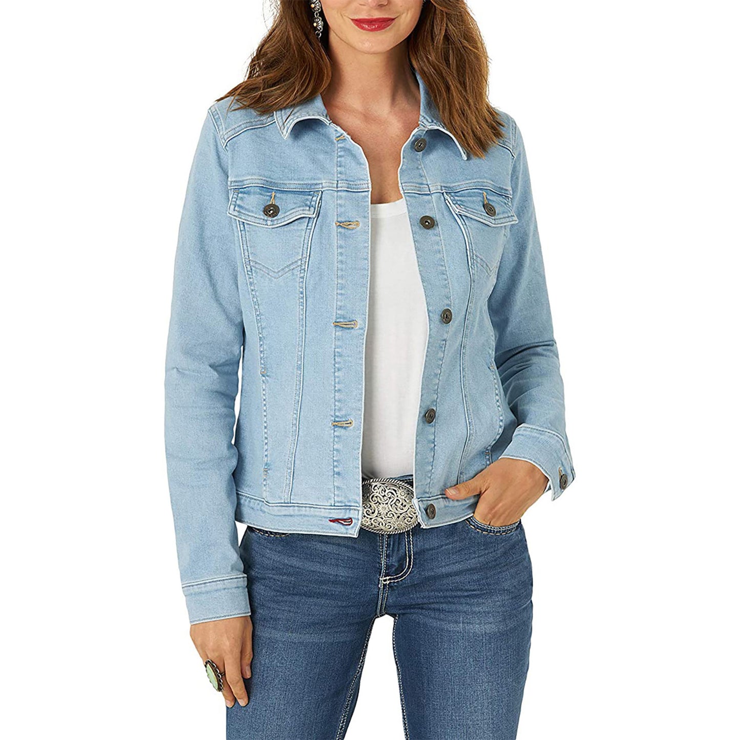 Classic Slim Denim Jacket for Women – Fitted Jean Coat for Casual Everyday Style  🛒 Shopify Product Description: