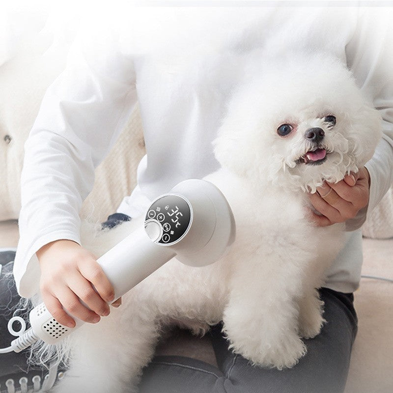 Smart Silent Pet Hair Dryer & Comb – Groom Like a Pro at Home!