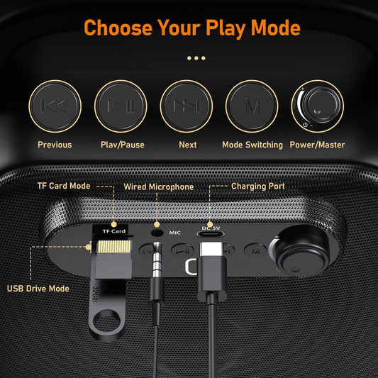 JYX D50 Karaoke Machine—your adult-targeted karaoke speaker with Bluetooth and microphone: