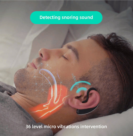 24H Powerful. Bluetooth Anti-Snoring Earset | Smart Sleep Aid & Tracker