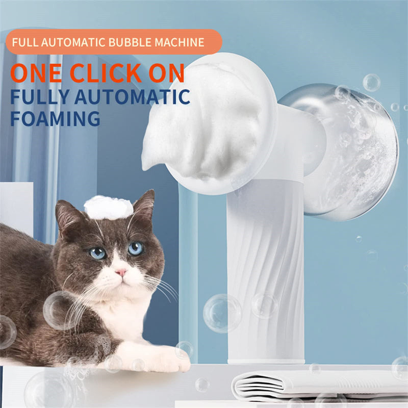Automatic Foaming Pet Bath Brush – 2-in-1 Electric Grooming, Massage & Shampoo Dispenser for Dogs & Cats