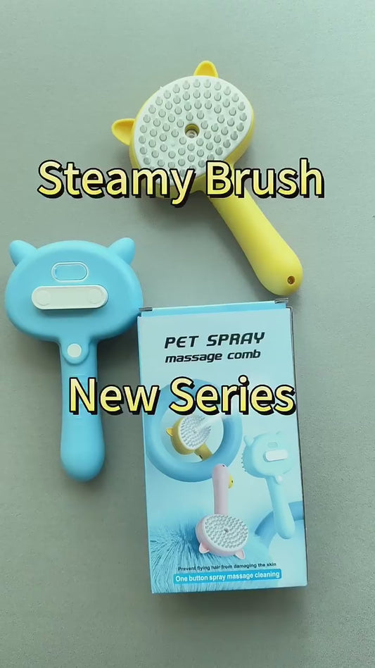 Rechargeable Mist Hair Cleaning & Self-Cleaning Pet Brush – Grooming Made Easy for Cats & Dogs